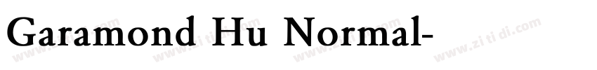 Garamond Hu Normal字体转换